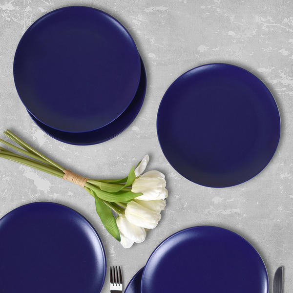 صحن كيك كوبالت دلتا غير لامع 21 سم 6 قطع | كيراميكا