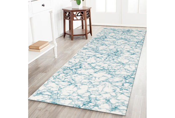 Aquamat Dekoratif Banyo Paspası | Polyester | Mavi | 65cm | Aquamat-0003