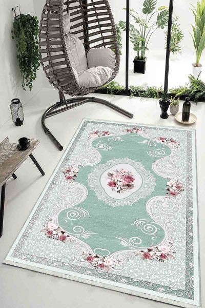 Birkilim Yıkanabilir Dekoratif Halı İpeksi Kaymaz Taban | MLN-IP-HK-052