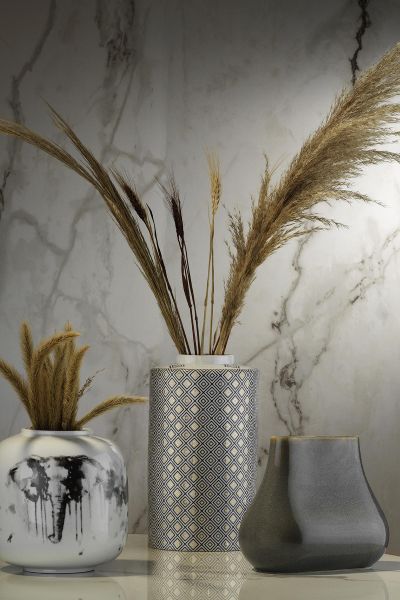 Kütahya Porselen Modern 35 cm Kapaklı Vazo 10917