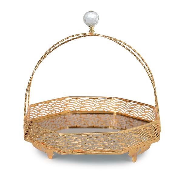 K0272G 16 MOTIFS PETEK USTEN HANDLED COOKIE 25 CM BRONZE GOLD | SILK-HLV026