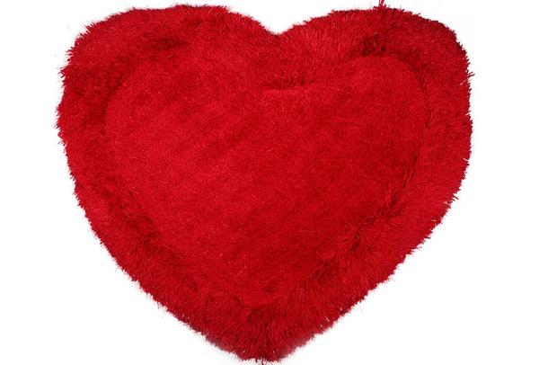 Bavary Banyo ve Kapı Önü Paspası | Kalp Şekilli | by-Heart-Red