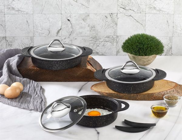 Black Olimpos 6 Parça Döküm Sahan Seti