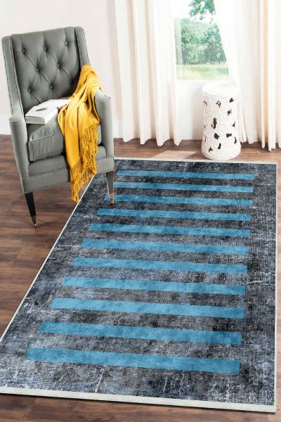 Birkilim Yıkanabilir Dekoratif Halı İpeksi Kaymaz Taban | MLN-IP-SD-249