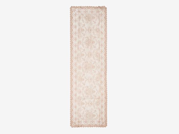 Örme Pano Desenli Runner Bahar Pudra