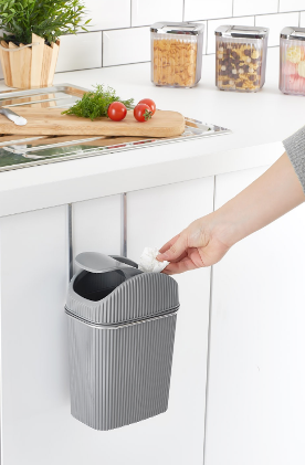 Vip Ahmet Metal Askılı Dolap Üstü Plastik Çöp Kovası | VIPAHMET-VP-510