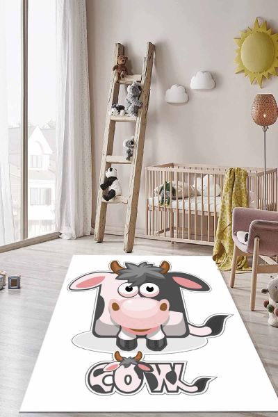 Birkilim Yıkanabilir İpeksi Kaymaz Taban Çocuk Odası Halısı | MLN-IP-HT-1583