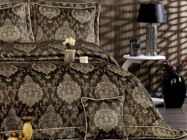 طقم مفرش سرير مزدوج من هيسار - أسود