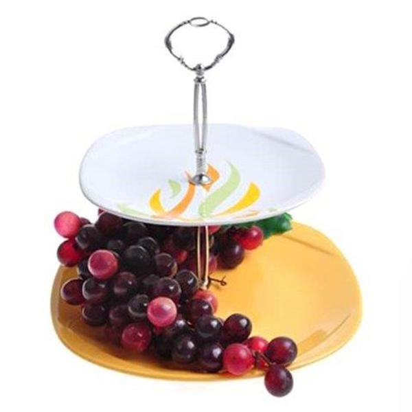 Sarı Ateş Köşem İkramlık 2 Katlı | Keramika