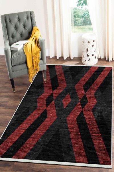 Birkilim Tapis Décoratif Lavable Soyeux Base Antidérapante | MLN-IP-SD-285