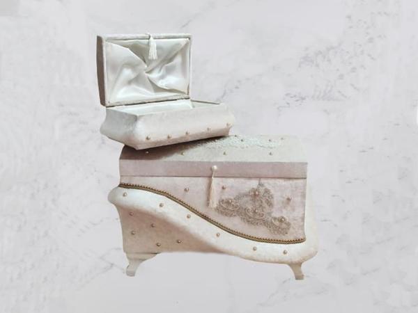 Duru Lux Stone Tasseled 2-Piece Dowry Chest Powder