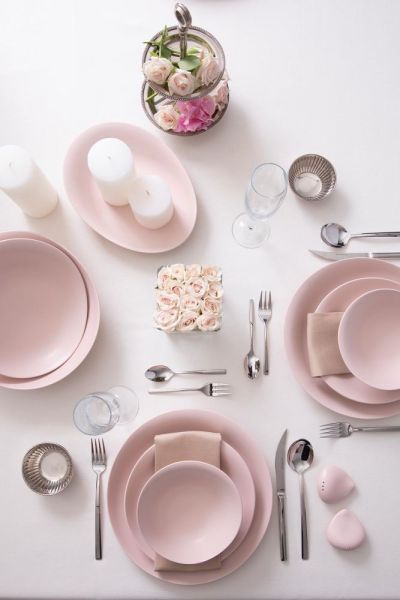 Kütahya Porselen Bone Rosa 29 Parça Yemek Takımı