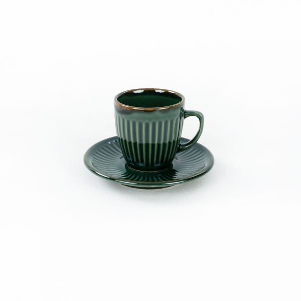 Zümrüt Line Kahve Fincan Takımı 12 Parça 6 Kişilik | Keramika