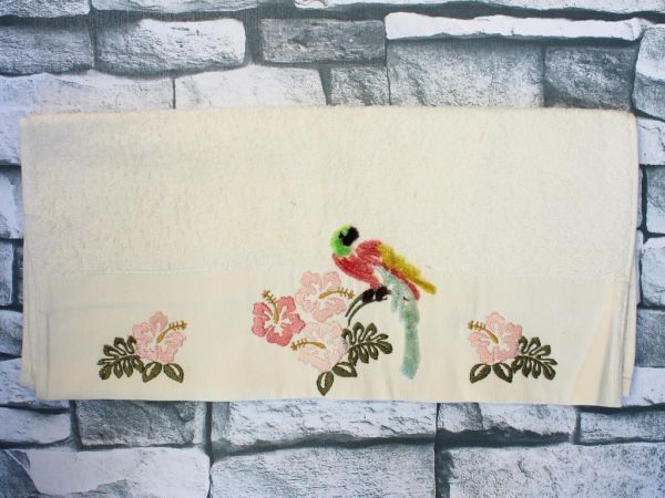 Mitgift Land Buntes Vogel-gesticktes Mitgift-Handtuch Creme
