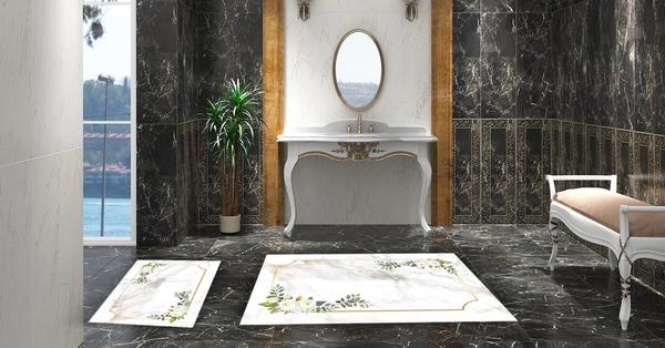 Soley Marble 04 Djt. Ensemble de 2 tapis de bain Ensemble de garde-robe 0423 02