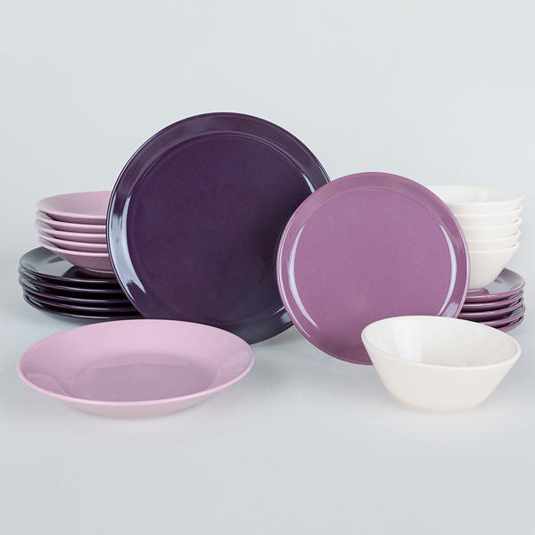 Hitit Degrade Mor - Service à dîner 24 pièces pour 6 personnes | Keramika