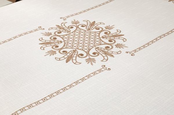 Nappe Rectangulaire Imprimée Tulipe Dorée 160x300 Cm