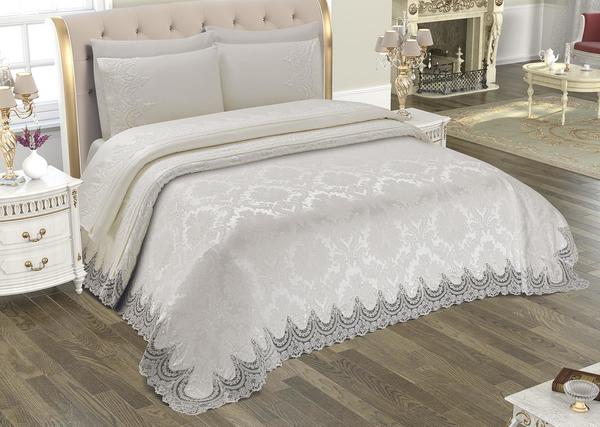 Französische geschnürte Königin Braut Set Creme