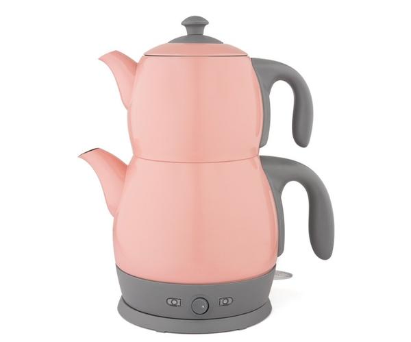 King Elektrikli Çay Makinesi 2200W 3 Litre | P-315-LEA-PINK