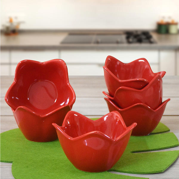 Red Lily Snack Bowl 12 cm 6 Stück | Keramika
