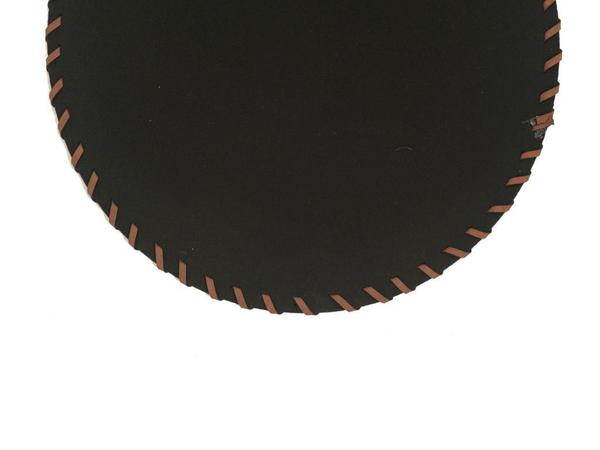 عداء فاخر من الجلد المستدير ذو ثلاث طبقات محبوكة من ورق بني