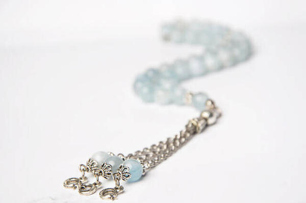 Akuamarin Taşı Tesbih - 01