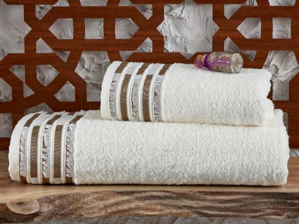 Melek Doppelbadeset Braune Creme