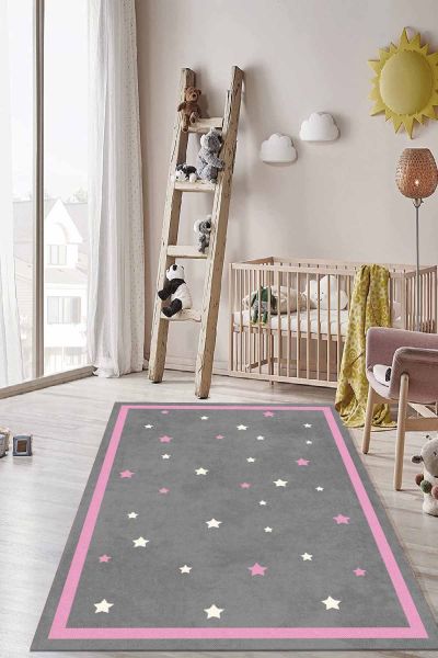 Birkilim Yıkanabilir İpeksi Kaymaz Taban Çocuk Odası Halısı | MLN-IP-HT-273