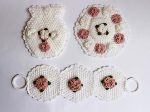 Ensemble de 3 serviettes à la main Candy Rose