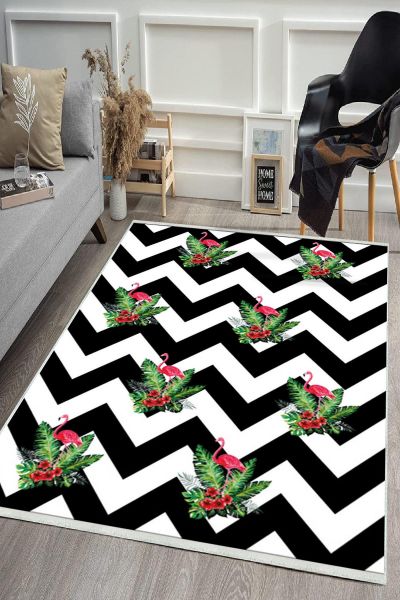 Birkilim Yıkanabilir Dekoratif Halı İpeksi Kaymaz Taban | MLN-IP-HS-507