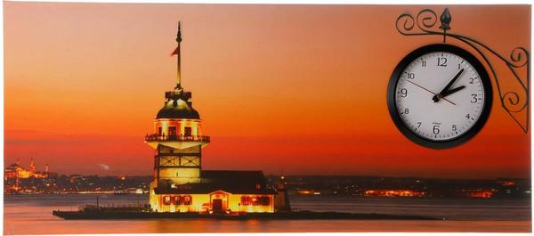 Kız Kulesi Tablo Duvar Saati 87cm | By-1007