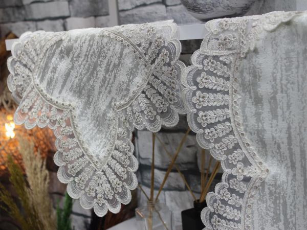 Yezra Nakışlı Yatak Odası Ve Salon Takımı Krem