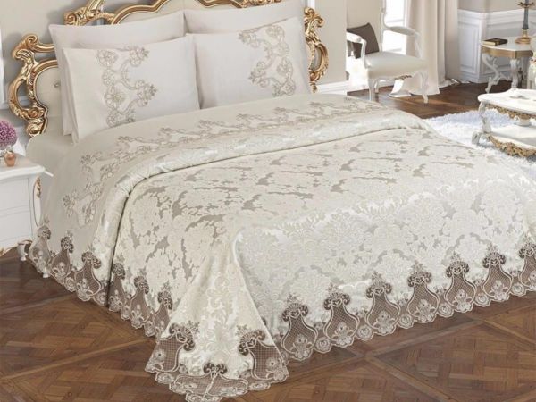 Çeyizlik Gelin Seti Dubai 7 Parça Krem