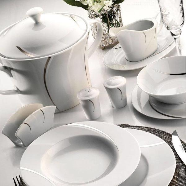 Kütahya Porselen İris 85 Parça Desen Yemek Takımı | Yuvarlak | 12 Kişilik | 4764