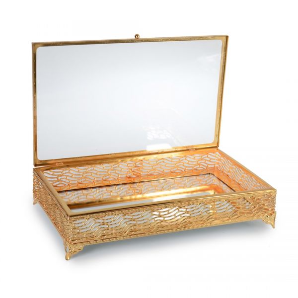 A0392G 16 PATTERNED COVERED BOX 26 * 37 CM | SILK-HLV022