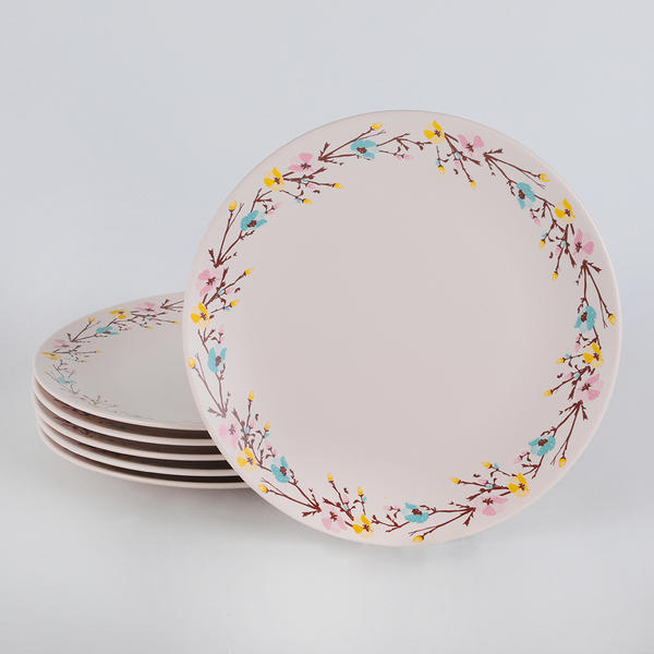 Spring Flowers Aegean Service Plate 25 Cm 6 Pieces | Keramika