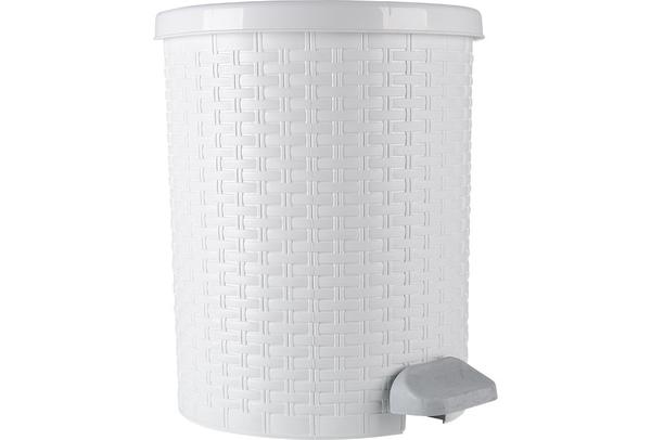 Violet Rattan Modern Çöp Kovası 20 Litre | 724-white