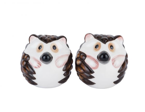 048-12-ensemble salière et poivrière en forme de hérisson en céramique