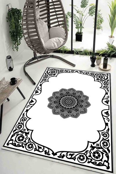 Birkilim Yıkanabilir Dekoratif Halı İpeksi Kaymaz Taban | MLN-IP-HK-004