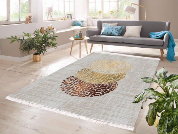 Digitaldruck rutschfester Samtteppich Ande Grau 80x150 Cm