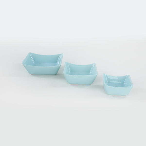 Leichter türkisfarbener Sandalensnack / Sauce 8/10/12 Cm 6 Stück | Keramika