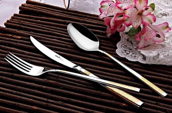 Neva 90 Parça Leydi Gold Premium Kaşık Bıçak Takımı 12 Kişilik | N2434