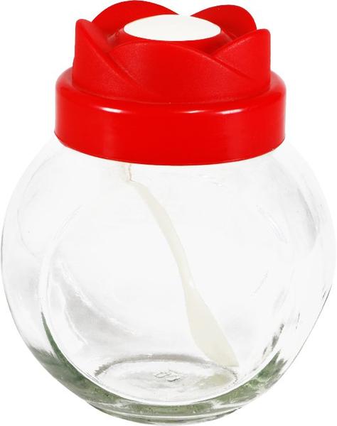 Miradan Çiçek Desenli Kaşıklı Saklama Kabı | Kırmızı