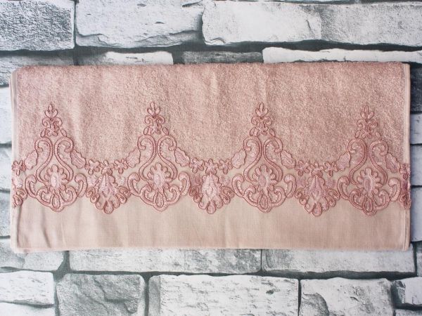 Mitgift Land Adila besticktes Dowery Towel Powder