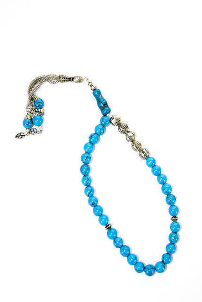 Firuze Natural Stone Tasbih with 33 Pieces Special to Name