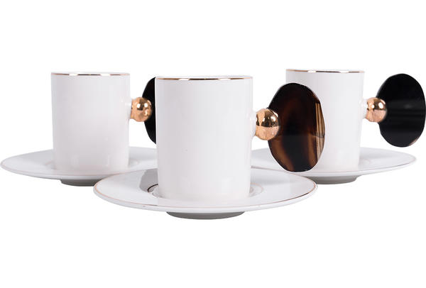 Hayal | 12 Parça Lüks El Yapımı Türk Kahve Seti | By-alzp-180256-6