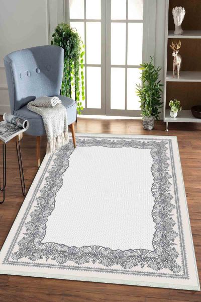 Birkilim Yıkanabilir Dekoratif Halı İpeksi Kaymaz Taban | MLN-IP-HK-0110