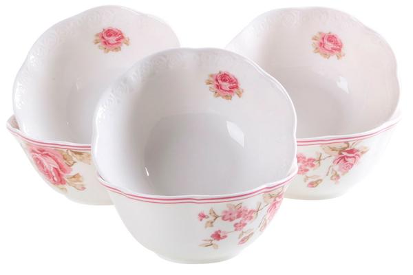 Duygu Vintage 6 Parça Porselen Çorba Kasesi Gül Desenli | 6 Kişilik | DG-9034A