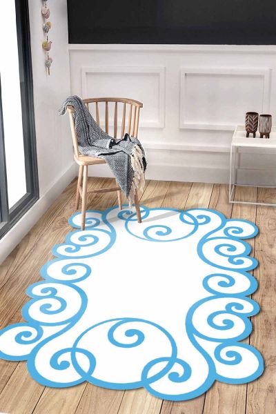 Birkilim Lazer Kesim Yıkanabilir İpeksi Kaymaz Taban Dekoratif Halı | MLN-IP-HY-1164