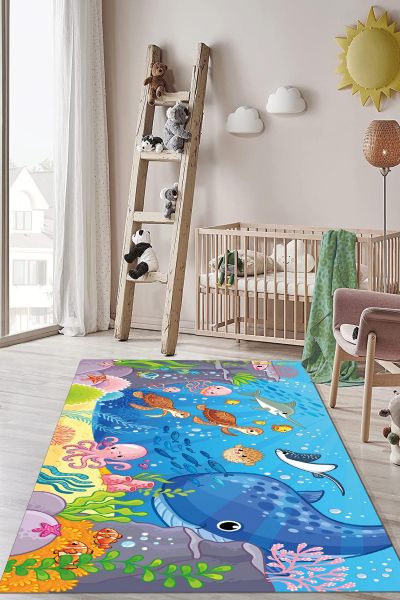 Birkilim Yıkanabilir Dekoratif Halı İpeksi Kaymaz Taban | MLN-IP-HP-780